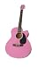 New Pink Beginner Cutaway Acoustic Guitar with Bag