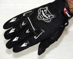 Knighthood 1 Pair of Hand Grip Gloves for Bike Motorcycle Scooter Riding - Black Colour