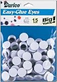 Darice Glue on Wiggle Eyes 15mm 96/Pkg Black 5115, 6 Item(s)/Order