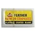 Platinum-Coated Double-Edge Razor Blades 10 blades by Feather
