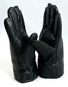 GENTS BLACK LEATHER SHEEPSKIN LINED GLOVES