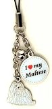 Maltese Dog Cell Phone Charm