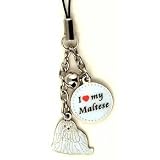 Maltese Dog Cell Phone Charm