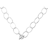Sterling Silver Medium Oval Link 32in Necklace - Artisan Handcrafted in Mexico