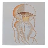 Wall Art Decor Jelly Fish Sea in a Milky White Color