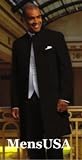 Black Zoot Suit Style 45 Icnh Full Length Mandarin Collar 10 Button (5 x 2 Pair)