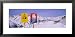 Avalanche Warning Signs on a Ski Slope, Rendl, St. Anton, Austria Collections Framed Art Poster Print by Panoramic Images, 31x15