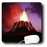 Sandy Mertens Hawaii Travel Designs - Hawaii Volcano Eruption at Night - Mouse Pads