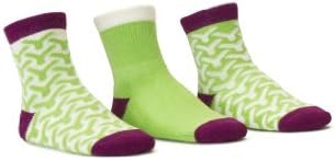 BlindMice Baby Girls newborn Green Colorful Girls Crew Socks 3 Single Socks