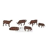 Bachmann Trains Cows- Brown and White