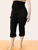 Motherhood Maternity: Plus Size Secret Fit Belly(tm) Poplin Tab Cuff Convertible Maternity Pants
