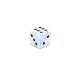 12mm 6-sided European Acrylic Swirled Dice, Blue with Black