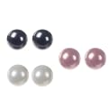 8.5MM Sterling Silver Stud Earring Set