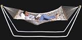 EARTH COTTON HAMMOCK & STAND SET w/ EXTRA STRONG Rope -- SOFTER, Twisted Cotton Rope for ADDED COMFORT -- Powder-Coated RUGGED Steel Stand