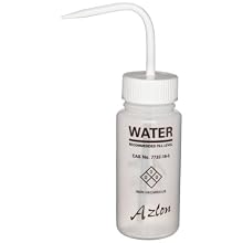 Azlon 506955-0001 250ml Wash Bottle With Label Marked For Water (Case Of 5)