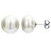 Sterling Silver 8-9mm White Hand-pick Genuine Cultured Freshwater Pearl High Luster Stud Earring.