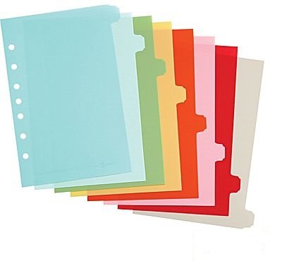 Martha Stewart Home OfficeTM w/ AveryTM Small-Format Plastic Dividers Assorted, Classic, 8-tab, 5-1/2