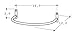 Whitehaus LUA3-POCH China Series 16-1/2-Inch Small U-Shaped Front Towel Bar, Polished Chrome