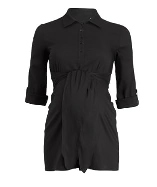 Maternity Black Tie Shirt