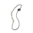 Pearl and Chain Necklace in Gunmetal