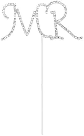 BST Wedding Reception Shining "MR" Rhinestone Wedding Cake Topper