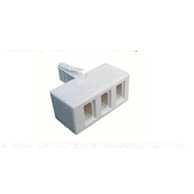 BT Telephone 3 Way Triple Adaptor Splitter FAX / Modem
