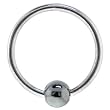 18 Gauge BCR HEMATITE Captive Ring 3/8" 3mm