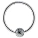 18 Gauge BCR HEMATITE Captive Ring 3/8" 3mm