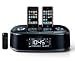 New JWIN Hi-Fi Dual Alarm Clock Radio With 2 Ipod Docks Weather Radio All 7 NOAA Channels