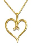 14Kt Diamond Heart Pendant