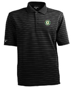 Oakland Athletics Elevate Striped Polo Shirt - Large