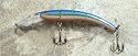 JLVLures JLV Lures Raptor Minnow Freshwater Diver Blue Shiner : Walleye Sauger Pike Bass Steelhead Crankbait Deep Troll Tantalizing Curve Body Wobble Kicking Rattle Rattling Trolling Casting Cast Treble Bronze Hook Darting Structure Fishing Gravel Bottom Rock Stump