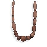 Brown Wood Bead Necklace