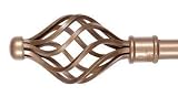 Decorative Adjustable 44"-84" Rod With Spiral Ends For Tapestries - Antique Gold