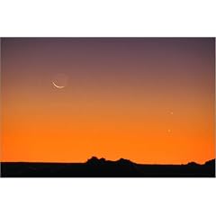 Poster 60 x 40 cm - "Sunrise over Mt Haleakala (30578m) showing the moon with Mercury and Venus rising in the dawn sky." von Karl Lehmann / Lonely Planet Images - auch in anderen Gr��en und als Leinwandbild erh�ltlich