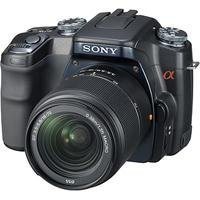 Sony a (alpha) DSLR-A100W - Digital camera - SLR - 10.2 Mpix - Sony DT 18-70mm and 75-300mm lenses - optical zoom: 3.9 x - supported memory: CF, Microdrive - black