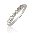 0.25cttw Natural White Round Diamond (SI-Clarity,G-H-Color) Promise Ring in 14k White Gold.