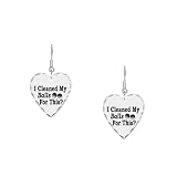 Earring Heart Charm Golf Humor I Cleaned My Balls For This