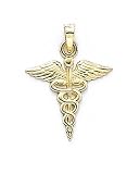 14k Caduceus Pendant