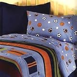 Playfield - Sports - 6pc BEDDING SET - Twin / Single Size