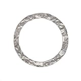 Sterling Silver Hammered Round Ring Link Pendant 23mm