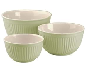 Typhoon Vintage Kitchen Mixing Bowls, Set of 3, Green ...