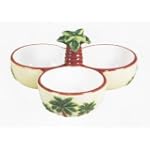 PALM TREE 3-D Round Salsa Dip Serving Bowl *NEW*!