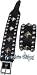 Studded Black Leather Wrist Band