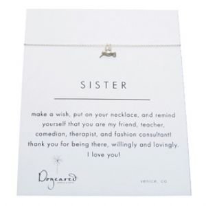 Click here to buy Dogeared Sister Silver Necklace.