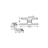 MCM 10502-75702 Stainless Steel H Twin, Centered, 1.25 Inch Offset Burner