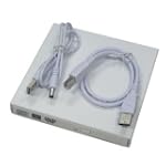 White USB2.0 SLim External 8x CD DVDRW Dual Layer IDE Drive for Toshiba Mini NB205-N210 NB205-N312/BL NB205-N310/BN NB205-N311/W NB205-N313/P series Notebooks Laptops