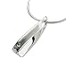 White Ice - Sterling Silver Bar with 2 Diamonds Pendant and 18 Necklace