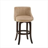 Napa Valley Swivel Bar Stool in Textured Khaki and Cherry
