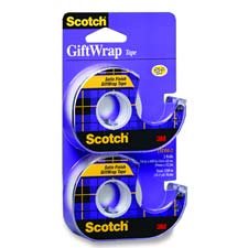 3m 15dm-2 Scotch Gift Wrap Tape - 0.75 Width X 600 Length - Dispenser Included - 2 / Pack - Clear
